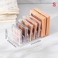 7-Compartment Clear Makeup Organizer Box for Cosmetics Storage Shelf