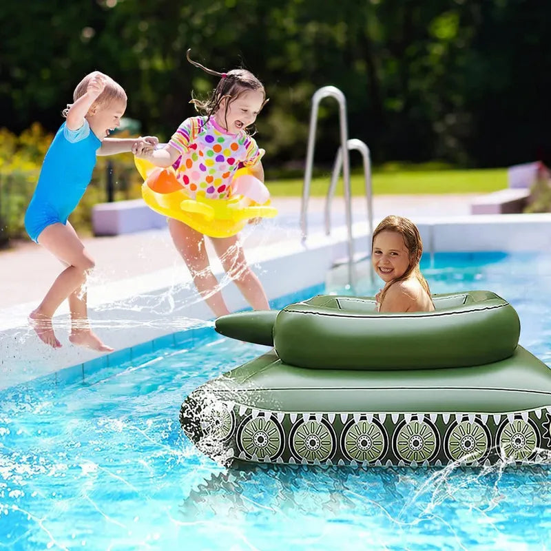 Inflatable Water Spray Toy Truck for Kids and Adults - Water Fight Pool Toy