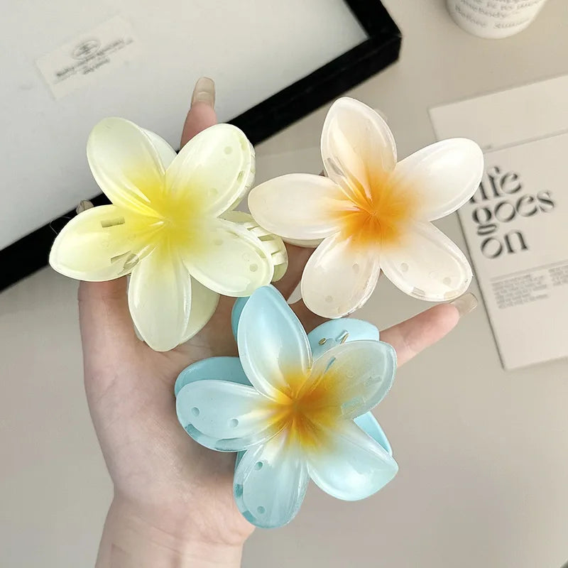 Vacation Egg Flower Hair Clips for Girls Boho Beach Hair Accessories