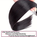 Virgin Human Hair Extensions - 30-40 Inch Straight Brazilian Hair Weave, 4 Bundles