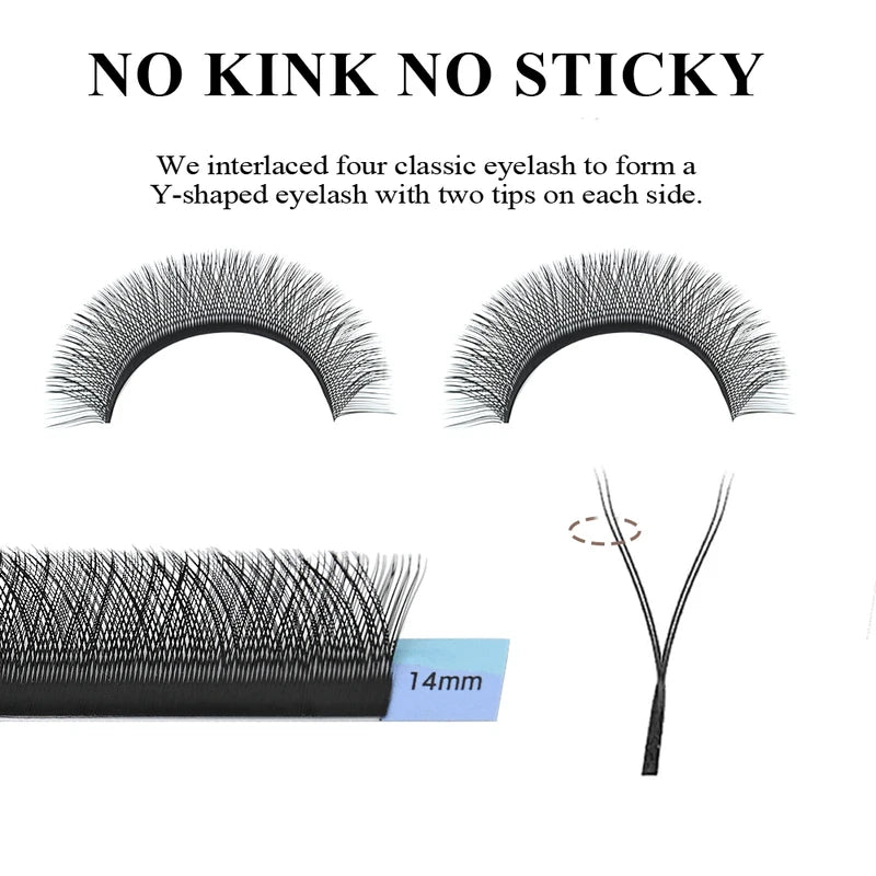 Premium Mink False Eyelashes - YY Net Cross Shape Natural Lash Extensions
