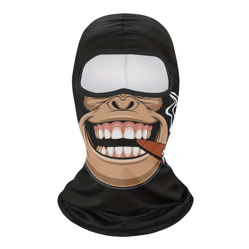 Full Face Protective Mask Clown Ghost Skull Breathable Windproof UV Dust Mask for Summer