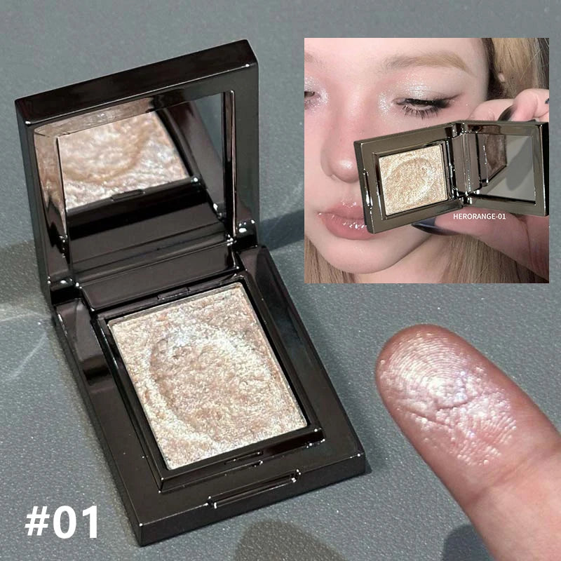 Metallic Glitter Eyeshadow Palette with Buildable Shimmer - Multiple Colors
