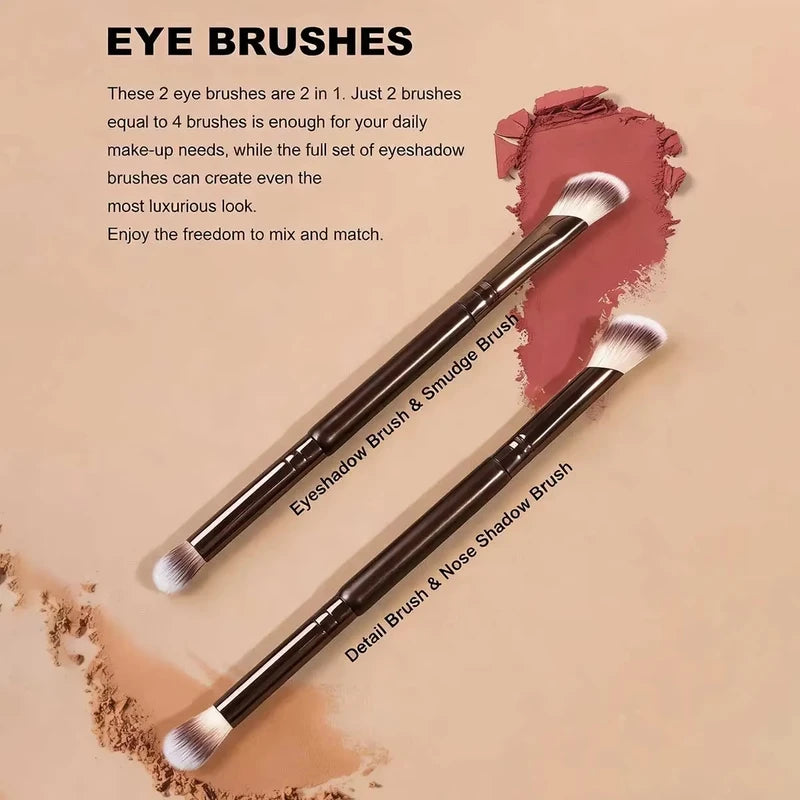 7pcs Makeup Brush Set with Soft Synthetic Bristles - Face & Contour