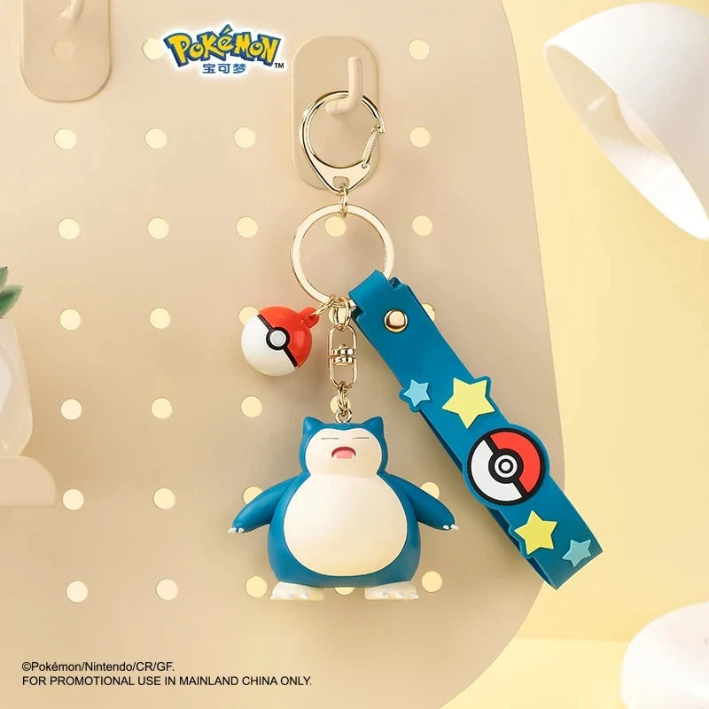 Pokemon Anime Keychain Figures Snorlax Mimikyu Cubone Car & Backpack Decoration