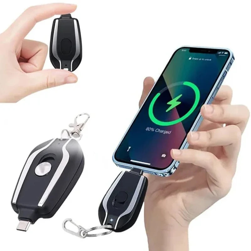 Mini Power Bank 1500mAh Portable Rechargeable LED External Battery for Emergency Use