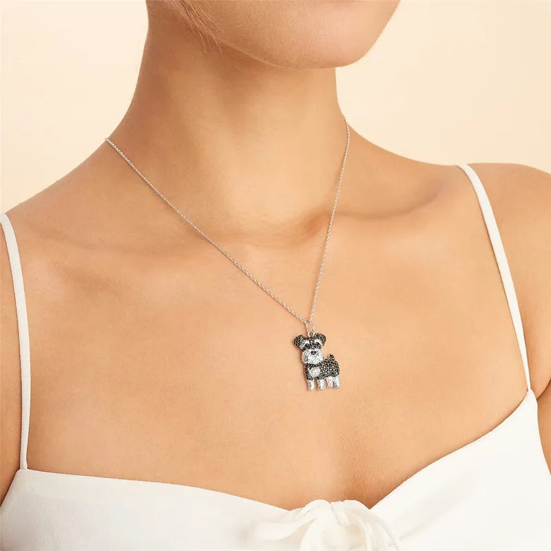 Pet Dog Pendant Necklace for Women - Cute Animal Jewelry Gift