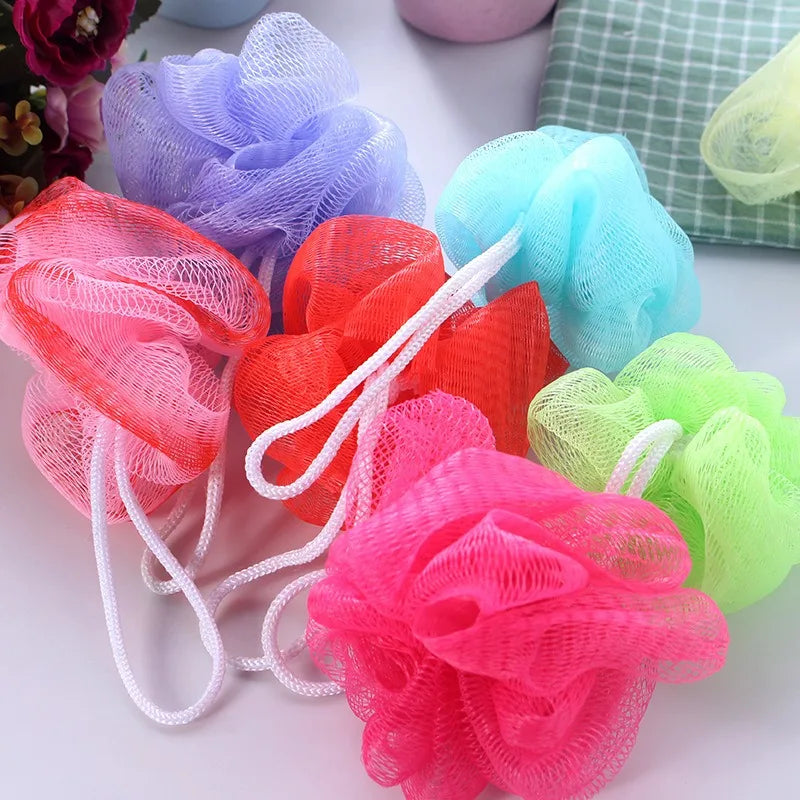 10Pcs Bath Shower Loofah Sponge Set - Colorful Mesh Body Wash Exfoliators