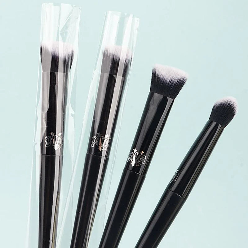 Makeup Brush Set - Soft Fiber Eye Shadow, Foundation, Blush, Concealer, Elegant Black Handle