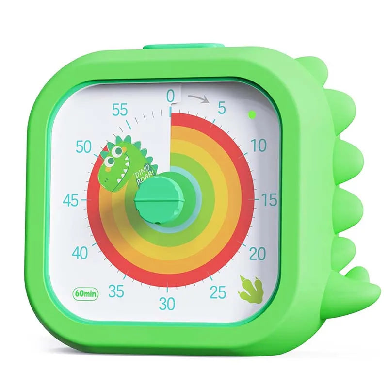 Kids Visual Timer 60-Minute Countdown Clock Silent Toddler Study Clock Rainbow Disk