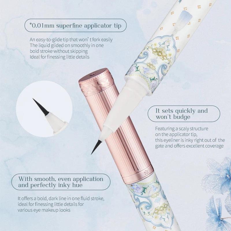 Liquid Eyeliner Black Brown - Smudge-Resistant 0.5ml | Flower Knows