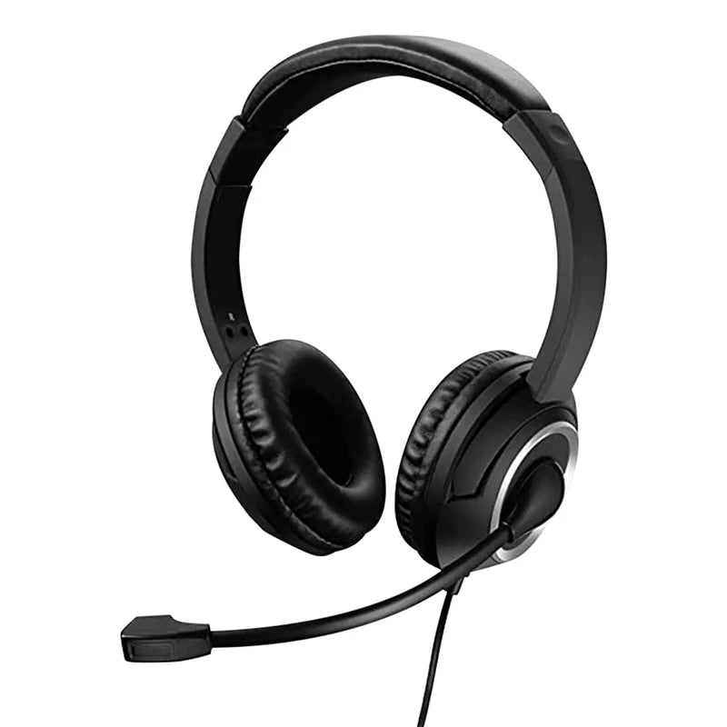 USB Headset with Microphone Mute Noise Cancelling for PC - 3.5mm Business Headphones