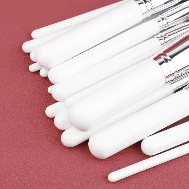 30Pcs Makeup Brush Set Professional Eye Contour Blending Brushes White Handle