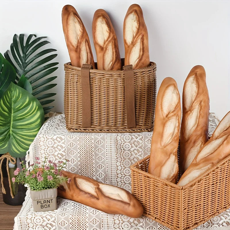 Fake Baguette Bread Prop, Realistic French Loaf Model for Kitchen Decor & Photography