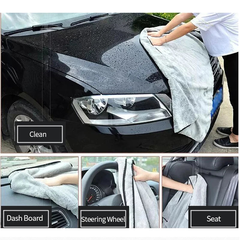 Microfiber Car Wash Towel - Super Absorbent Auto Cleaning Cloth, Thick & Lint-Free