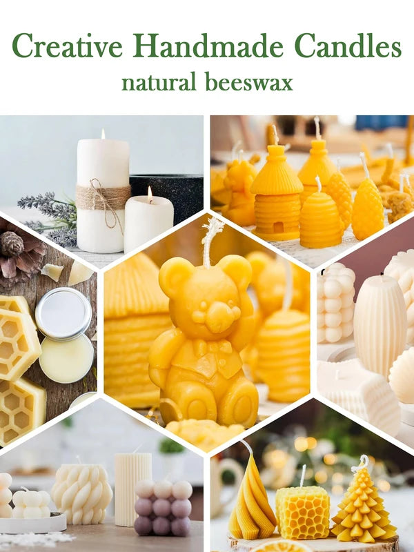 Yellow Beeswax for Candle Making 1000g Natural Soft Granular Wax - DIY Supplies