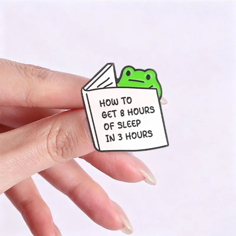 Funny Sassy Frog Enamel Pins - Sarcastic Animal Brooches for Jewelry Gift