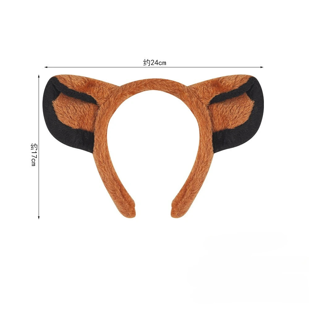Animal Headband Props for Kids & Adults - Plush Lion & Tiger Ears - Halloween Costume Accessory