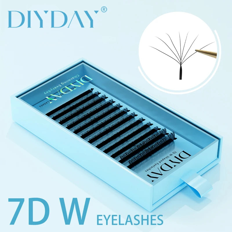 7D 8D W Shape Eyelash Extension Fans - Natural Soft False Lash Extensions