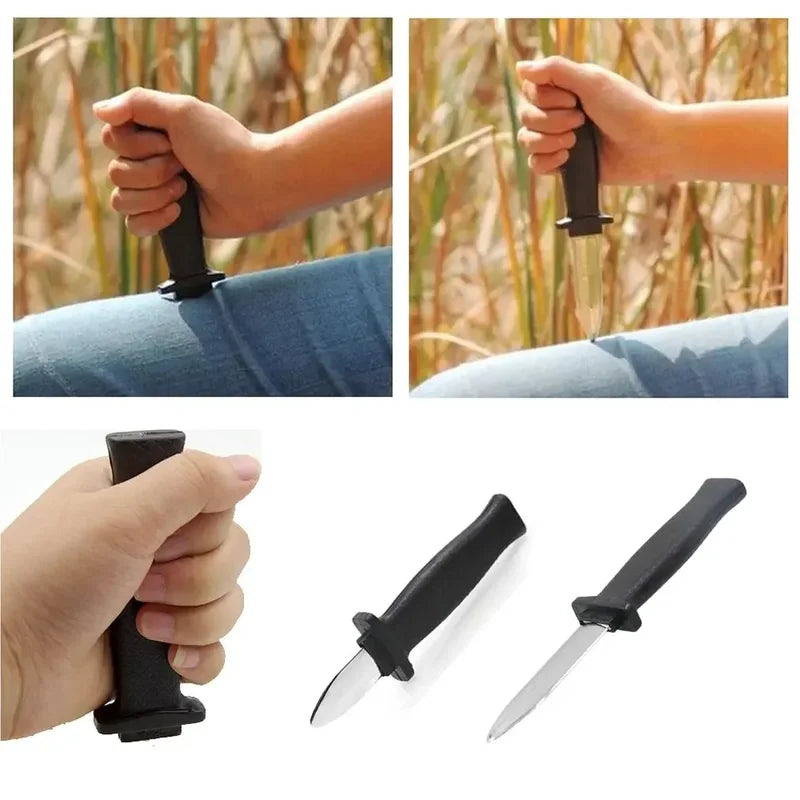 Fake Retractable Knife Prank Toy for Halloween & Party Gags - Plastic Scary Trick