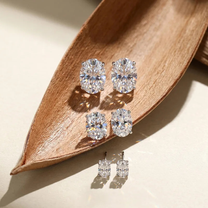 Minimalist 18K Gold Plated Stainless Steel Cubic Zirconia Stud Earrings for Women