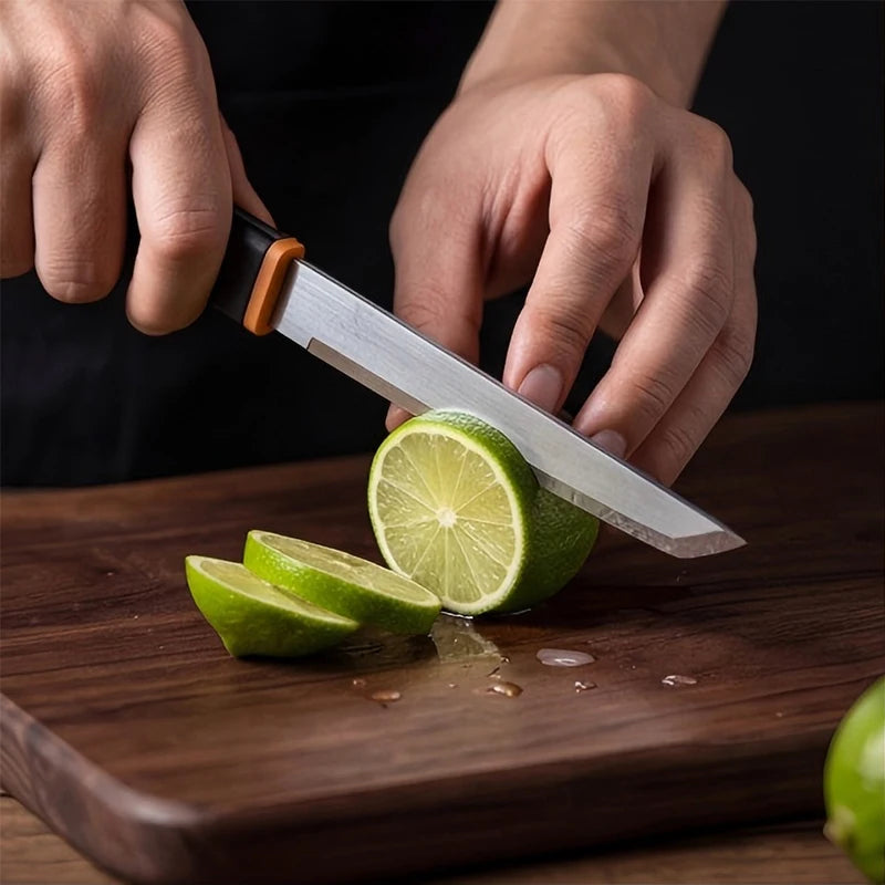 Portable Stainless Steel Fruit Knife - Sharp Handheld Meat & Food Cutter