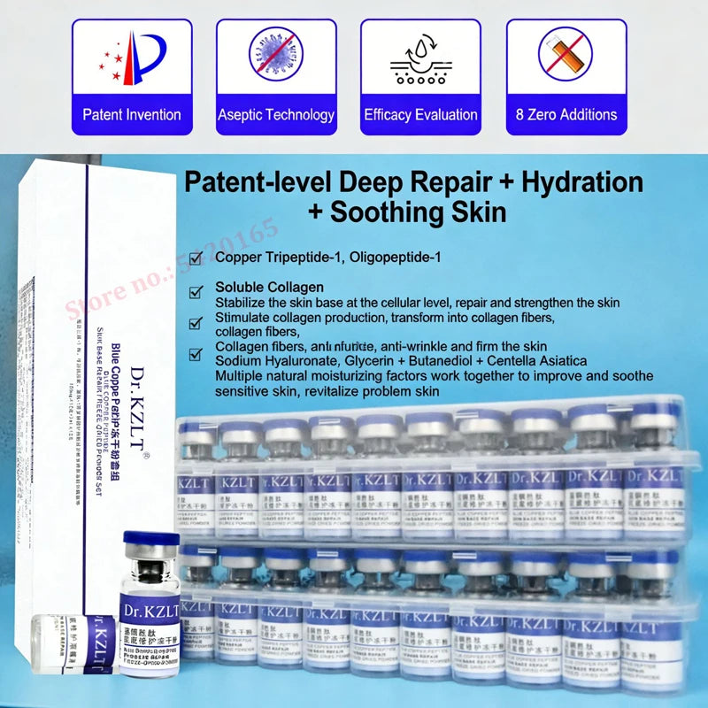Powerful Skin Repair Face Serum with GHK-CU Copper Peptide for Skin Regeneration