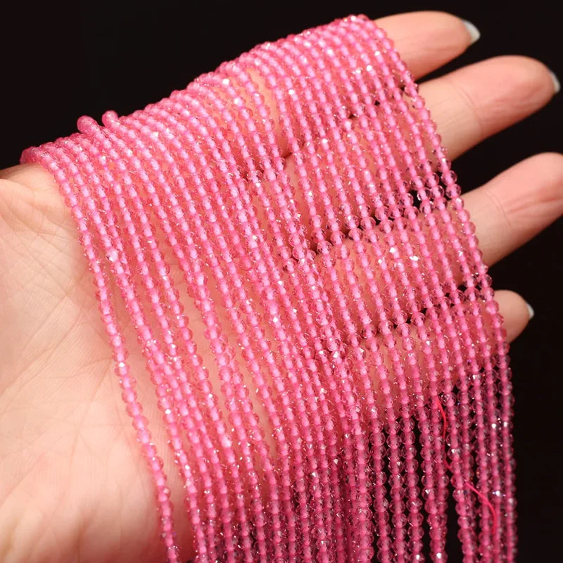 125pcs Spinel Crystal Beads Jewelry Making Supplies 3mm Loose Beads DIY Accessories