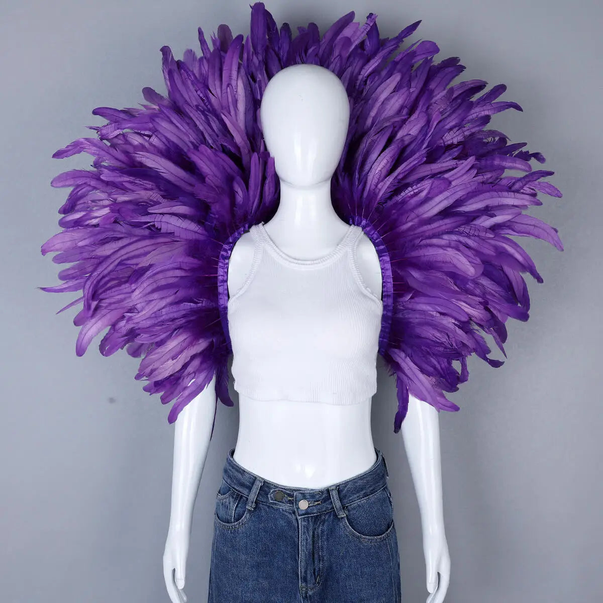 Elegant Feather Scarf for Cosplay, Halloween, Carnival & Party Accessories