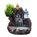 Resin Backflow Incense Burner Mountains River Waterfall Home Decor