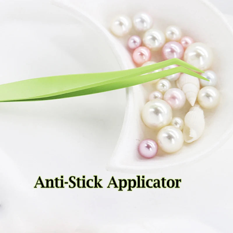 No Glue Eyelash Applicator Tweezers - Stainless Steel, Reusable, Beginner-Friendly