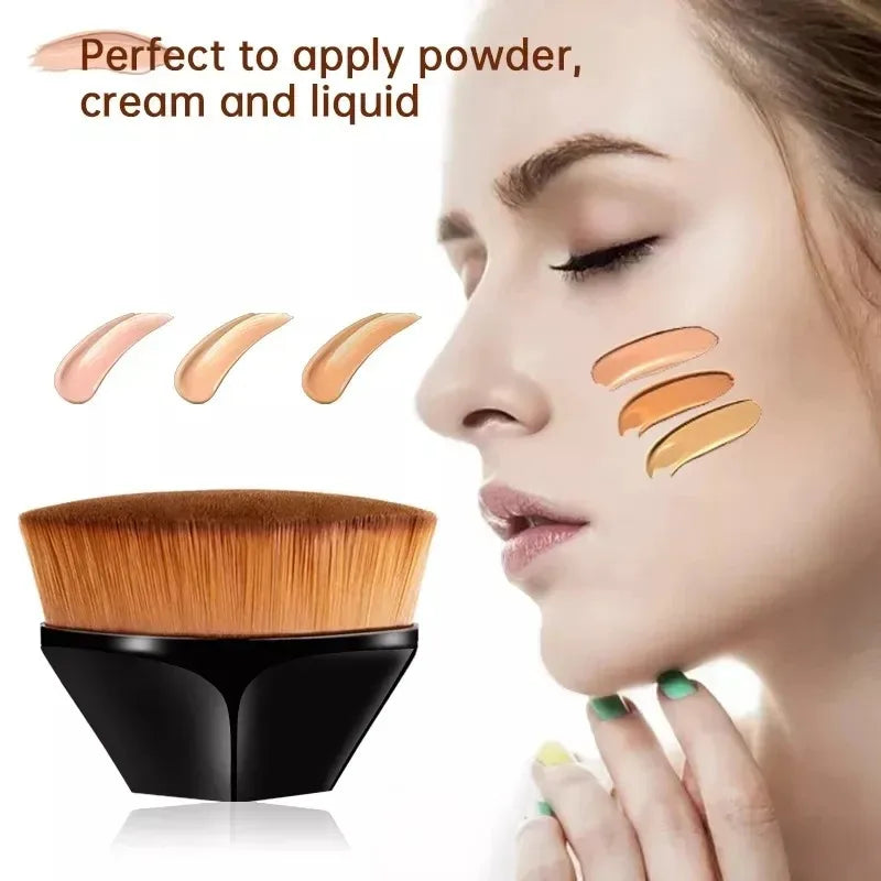 4Pcs Makeup Brush Set - Flawless Foundation Kabuki Brushes for Liquid Makeup