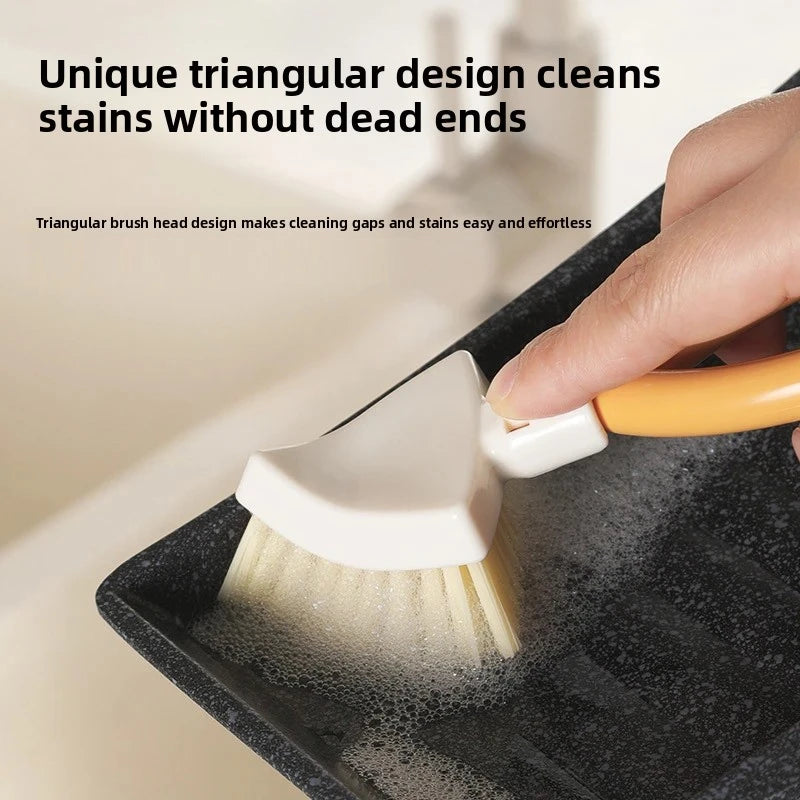 Multipurpose Cleaning Brushes Set with Triangle Head & Foldable Dusting Tools
