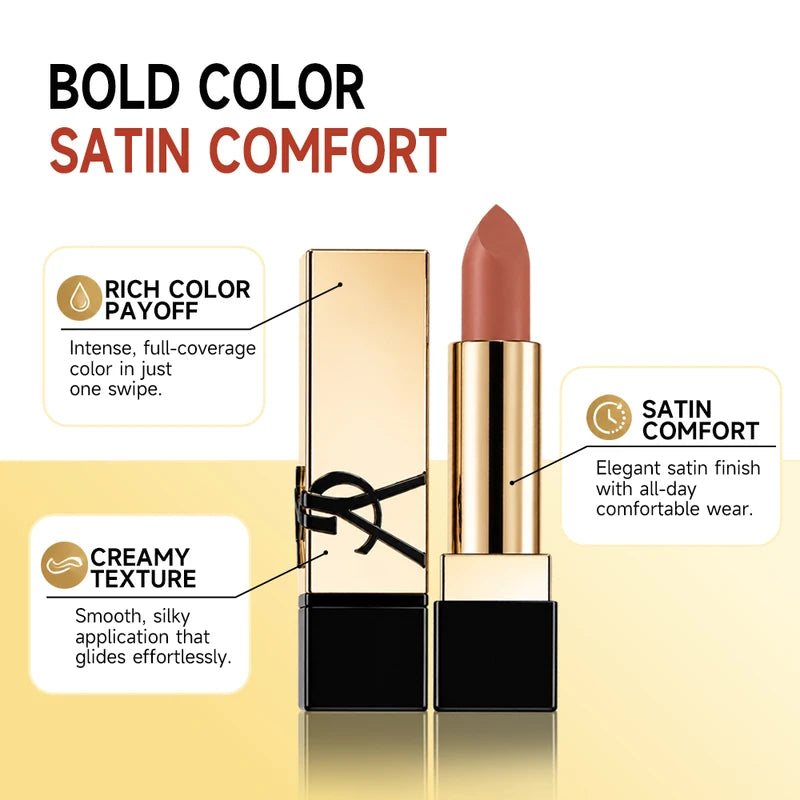 Mini Satin Lipstick Set - Moisturizing High Pigment Long-Lasting Lip Care