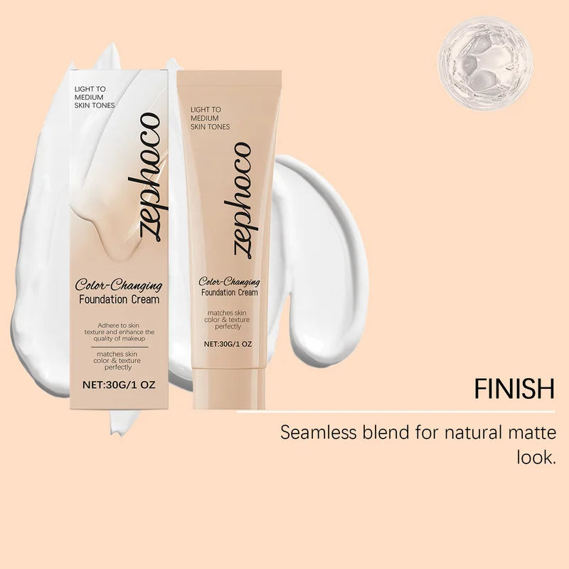 4 in 1 Liquid Foundation with Sun Protection - High Coverage, Waterproof, Matte Finish