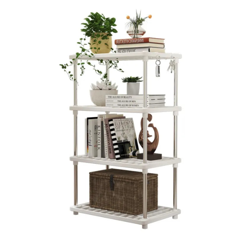 Multi-Layer Storage Organizer Rack Open Shelf for Kitchen Bathroom Living Room