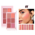 Long Wear Blush Makeup Palette - Buildable Matte Color Face Powder for Cheeks & Contouring