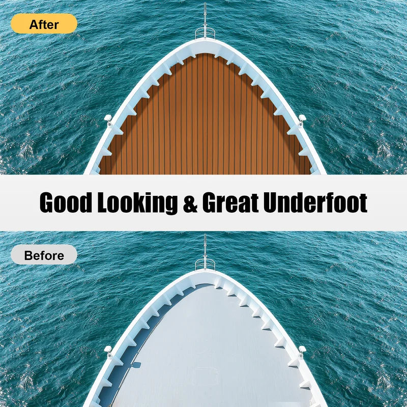 Heavy-Duty EVA Foam Anti-Slip Boat Deck Mat Waterproof Self-Adhesive Floor Covering