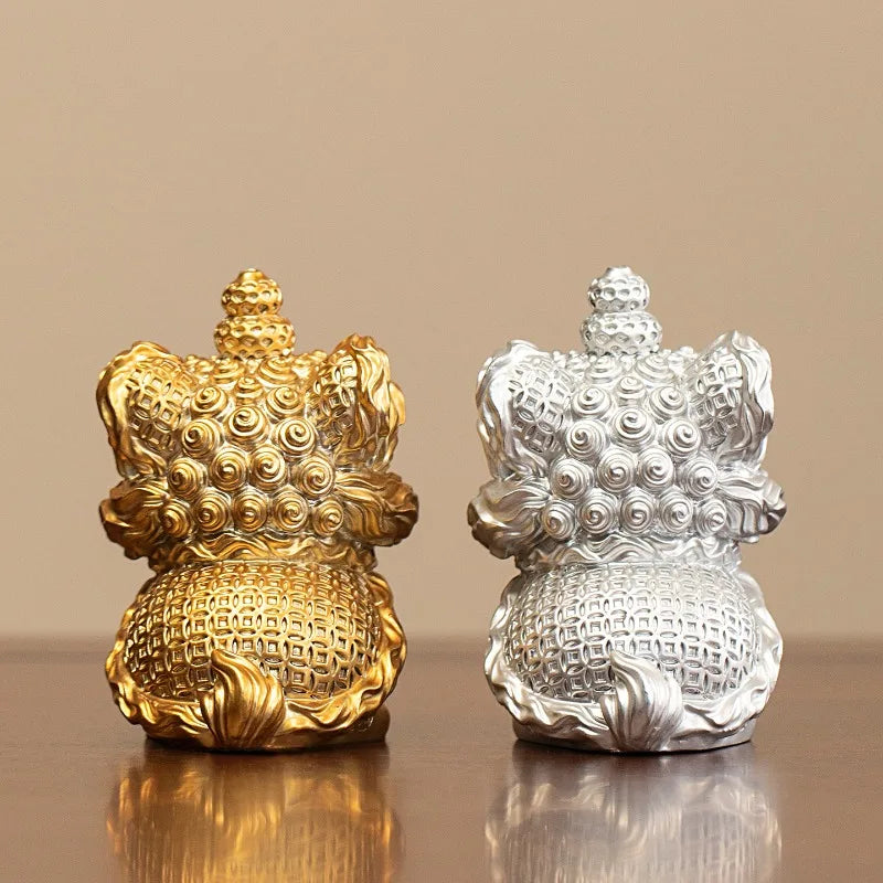 Creative Lion Dance Figurines for Home Decor and Gift - High-Design Desktop Art