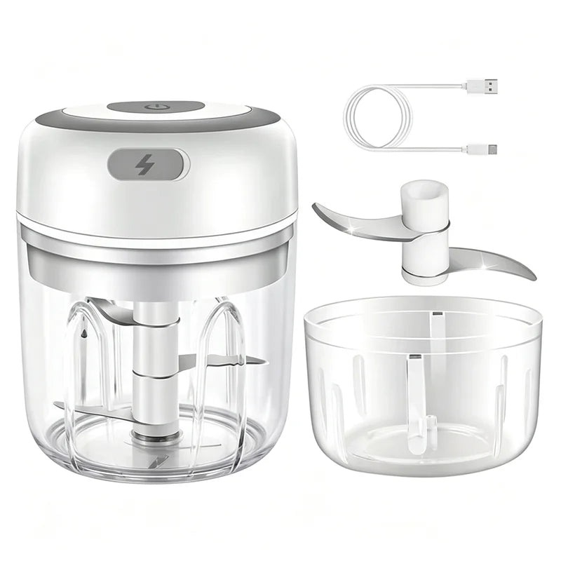 USB Rechargeable Mini Food Processor & Spice Grinder - Compact Portable Kitchen Appliance