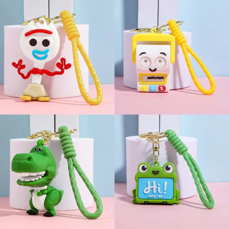 Character Keyring Set - Woody Buzz Jessie Doll Pendant for Kids