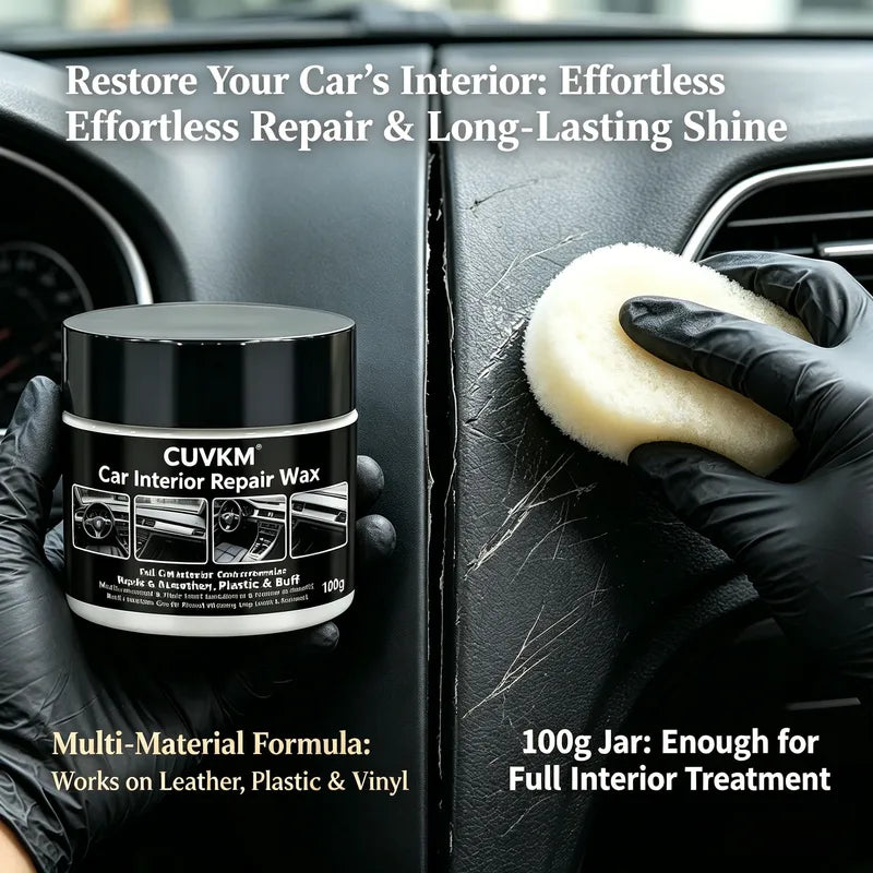 Car Interior Repair Wax - Multi-Material Renovation for Leather and Plastic Surfaces