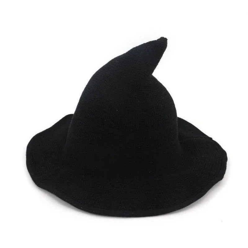 Vintage Halloween Witch Hat Woolen Long Point Hat for Women Party Cosplay