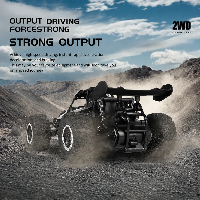 High Speed Off-Road RC Car 1:16 Alloy Buggy with LED Lights & Shock Absorbers