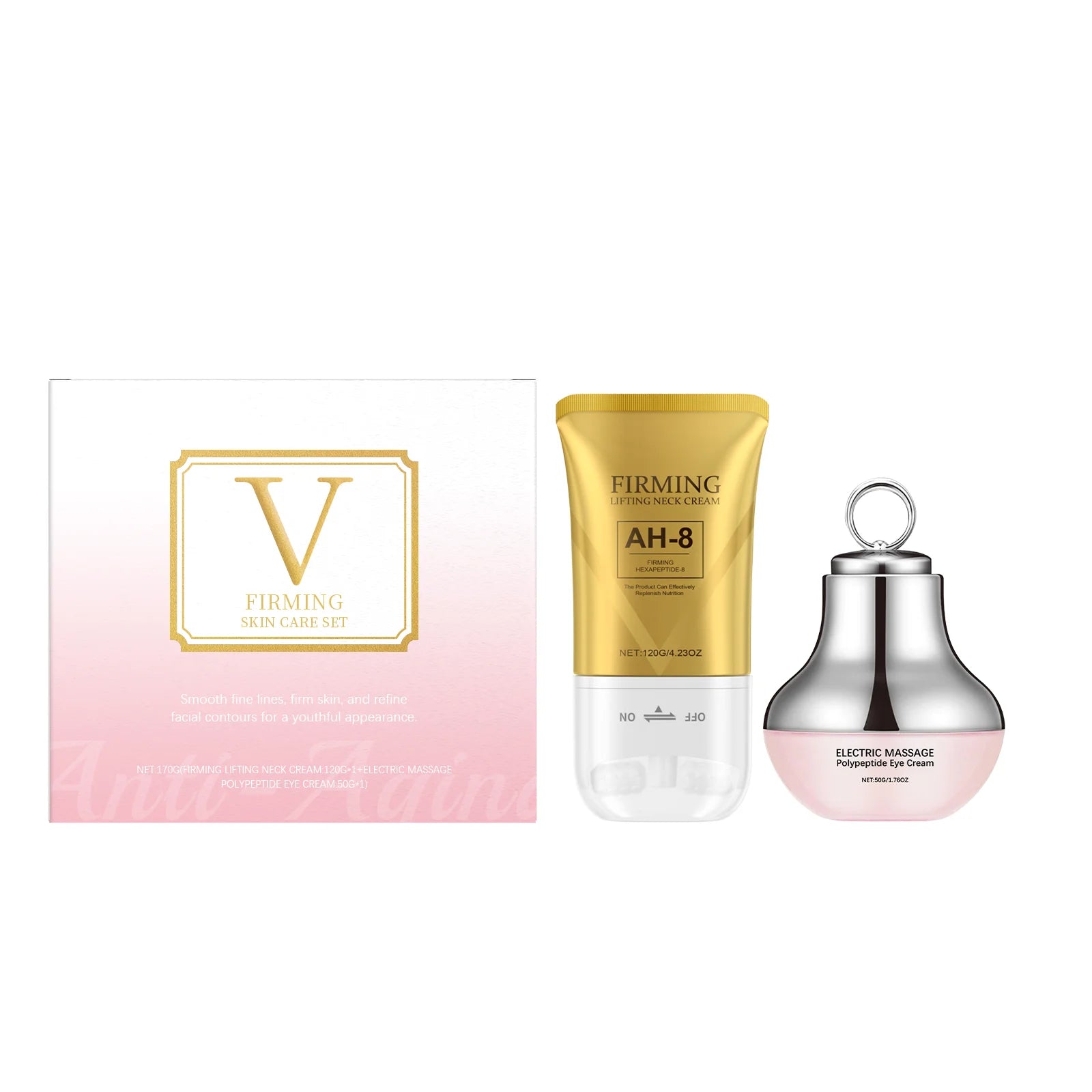Face Firming Care Kit for Eye and Neck Tightening Anti-Aging Skin Set
