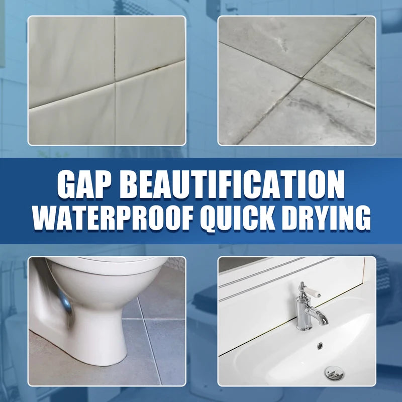 Waterproof White Tile Grout Repair Pen Set - Mildew Proof, Easy to Use