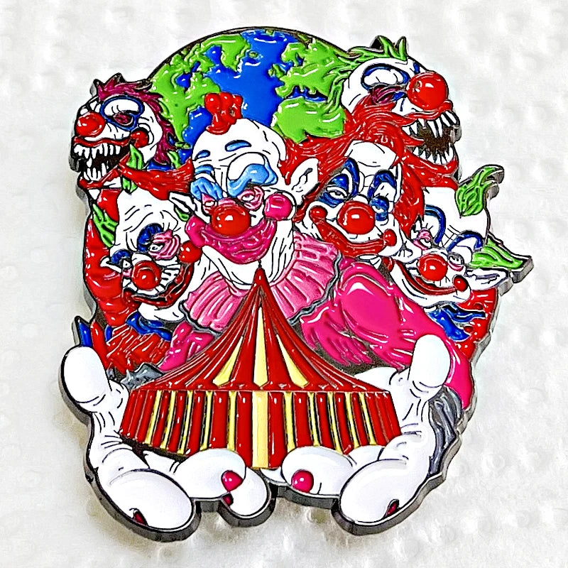 Space Themed Clown Enamel Pin - Sci-Fi Horror Badge Jewelry Accessory