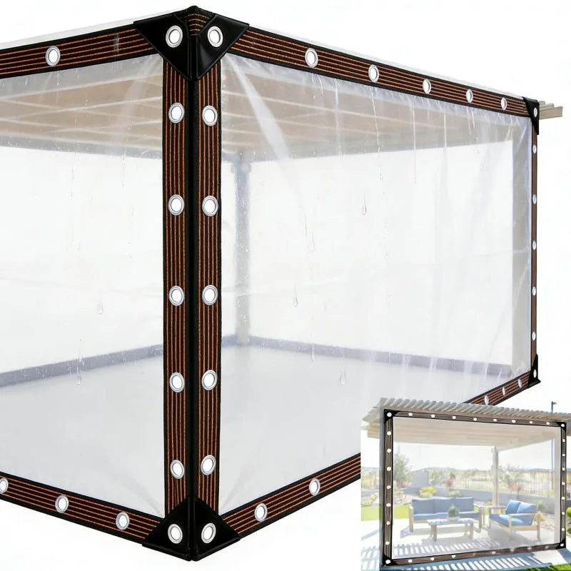Waterproof Tarpaulin with Rope & Buckle for Garden & Balcony Sunshade