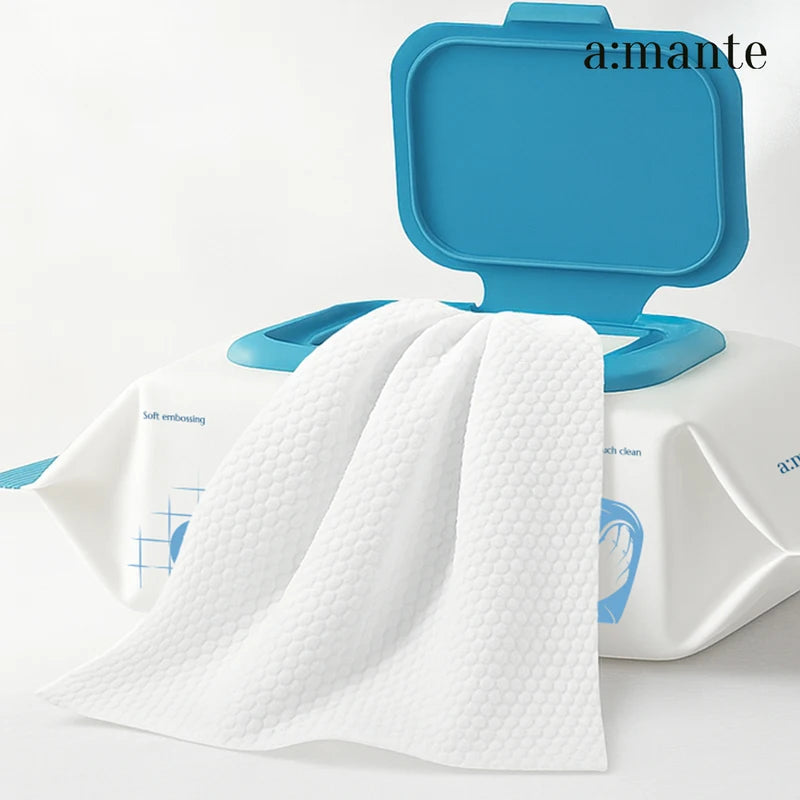 Deep Clean Wet Mop Cloths 150 Sheets Large Dust Floor Wipes - White & Transparent