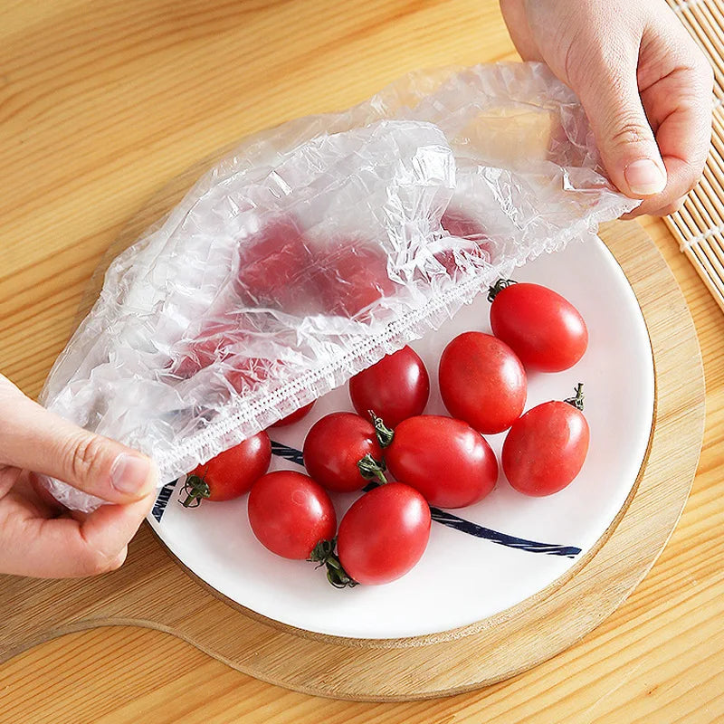 Disposable Food Cover Set 500 Pcs Plastic Food Wrap Food Container Lids